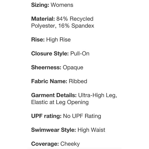 Wild Fable - Women's Ribbed High Leg Cheeky High Waist Bikini Bottom - XXS (00) - Picture 8 of 11